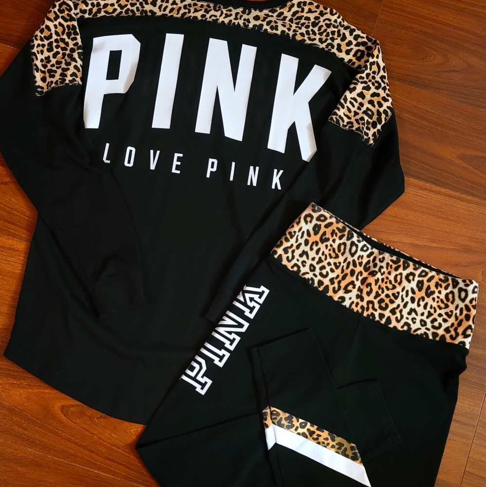 VS PINK HTF cheetah set